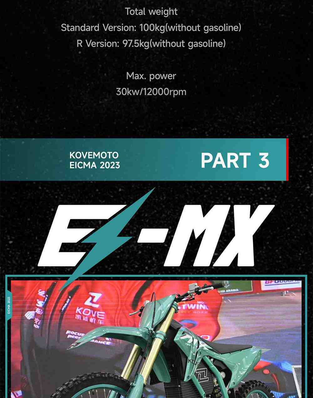 4 KOVE NEW MODELS WERE SHOWN AT EICMA 2023