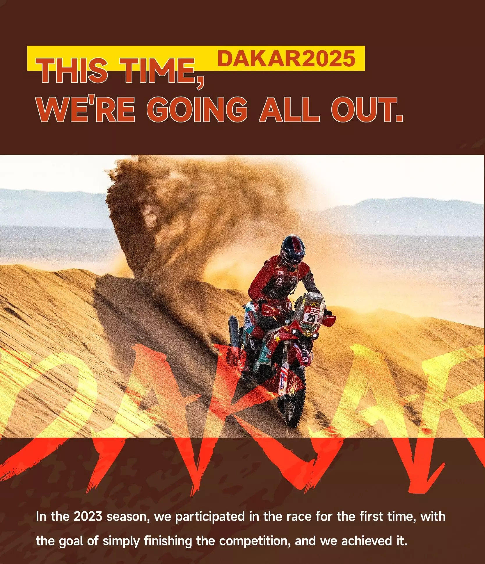 KOVE Rally Rider at DAKAR 2025