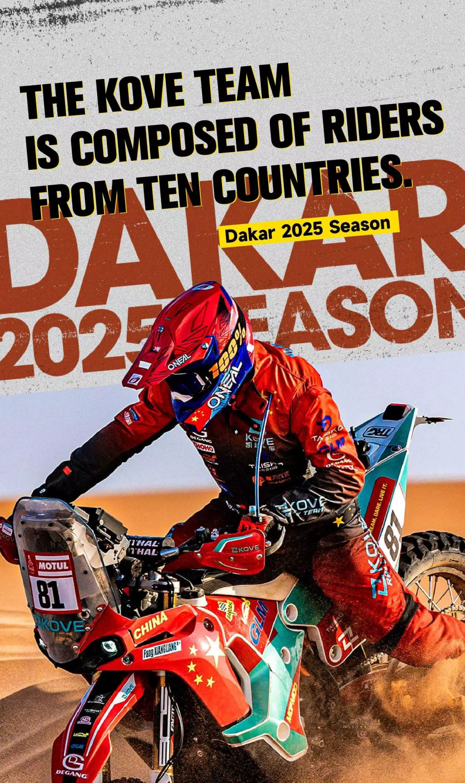 Dakar 2025 - The KOVE Team Is Composed Of Riders From Ten Countries