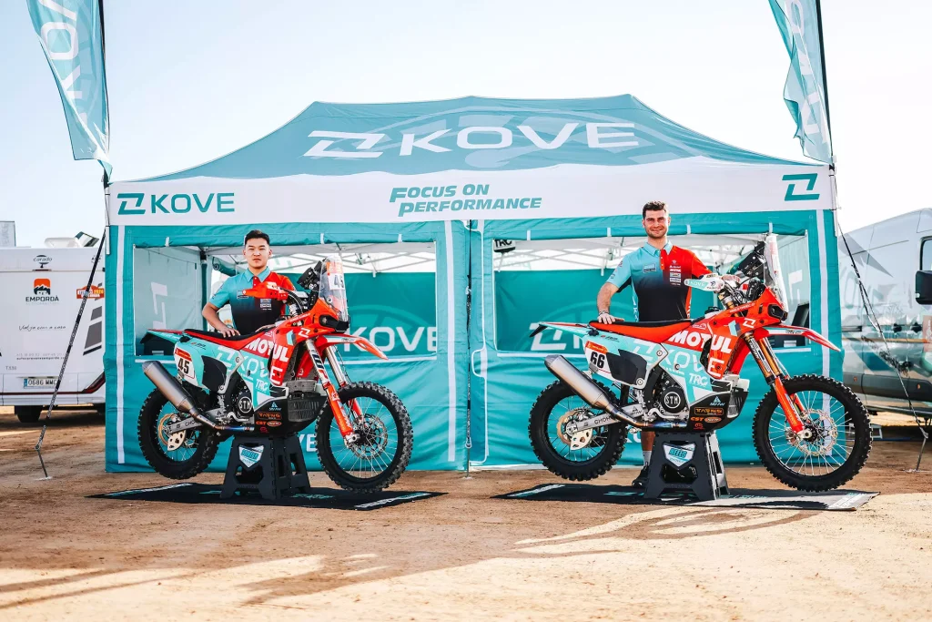 KOVE Rally Team riders at 2026 Dakar Rally