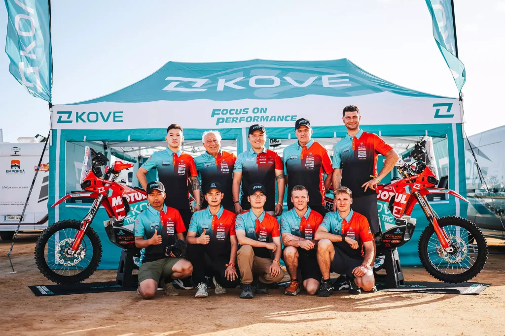 KOVE Rally Factory Team group at Dakar Rally