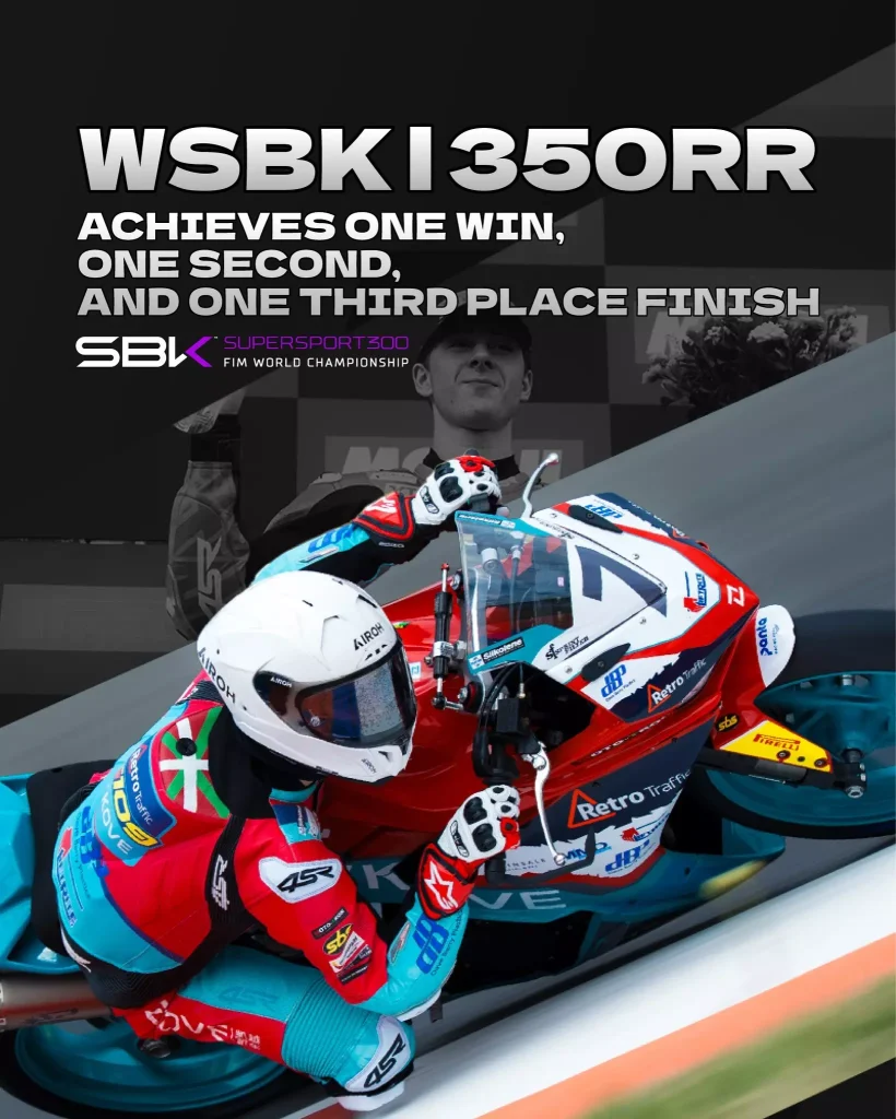 WSBK-2025 SEASON：350RR ACHIEVES ONE WIN, ONE SECOND AND ONE THIRD PLACE FINISH